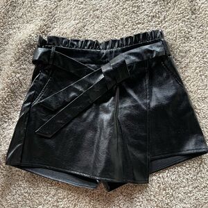 Leather skort
